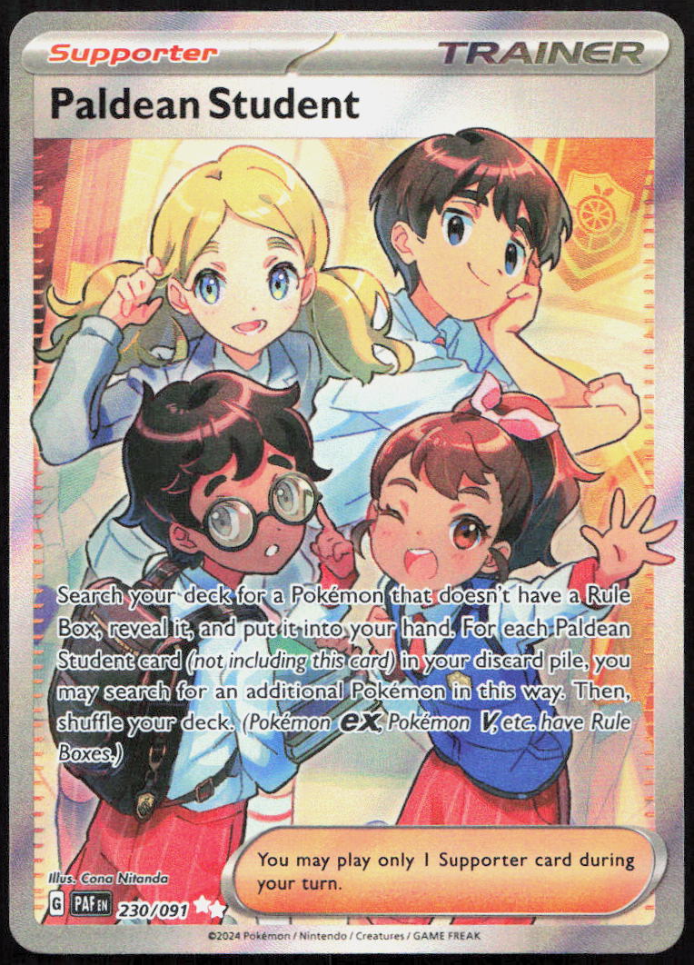 Paldean Student 230/091 Ultra Rare Paldean Fates Pokemon