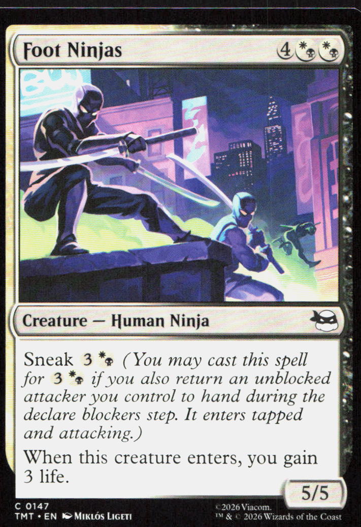 Foot Ninjas 0147 Common Teenage Mutant Ninja Turtles Magic: The Gathering