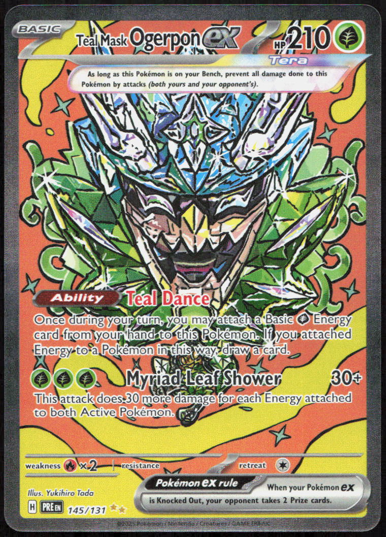 Teal Mask Ogerpon ex 145/131 Holo Prismatic Evolutions Pokemon