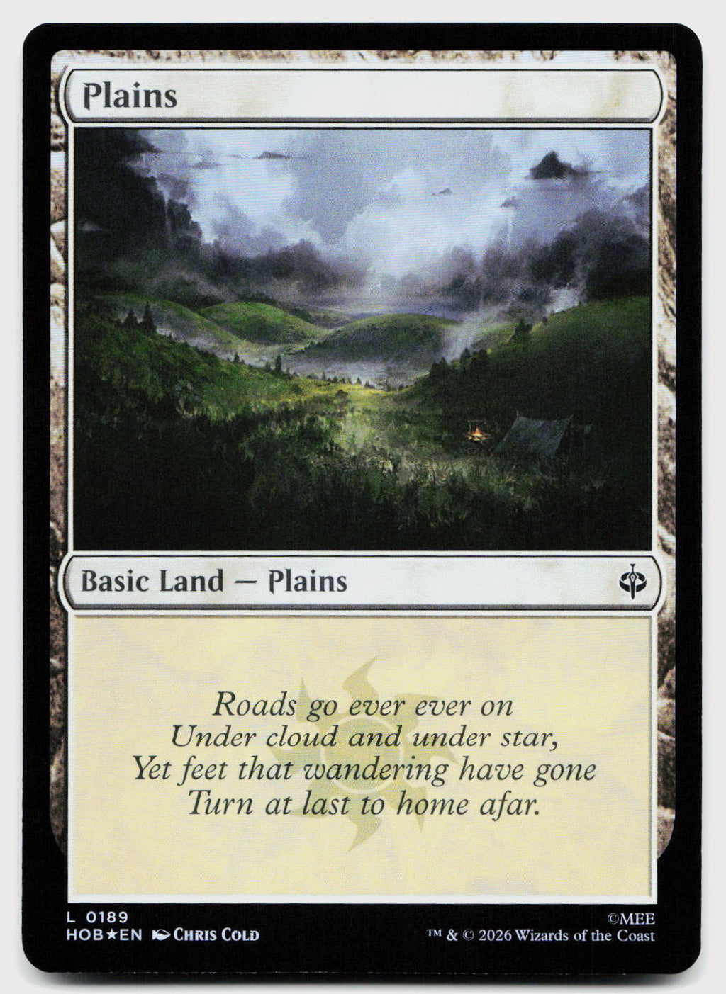 Plains (0189) 189 Land The Hobbit Magic: The Gathering Foil