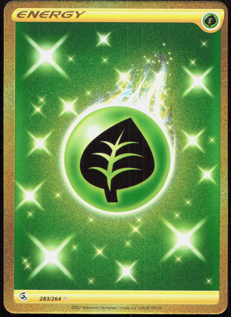 Grass Energy 283/264 Secret Rare Fusion Strike Pokémon Holo