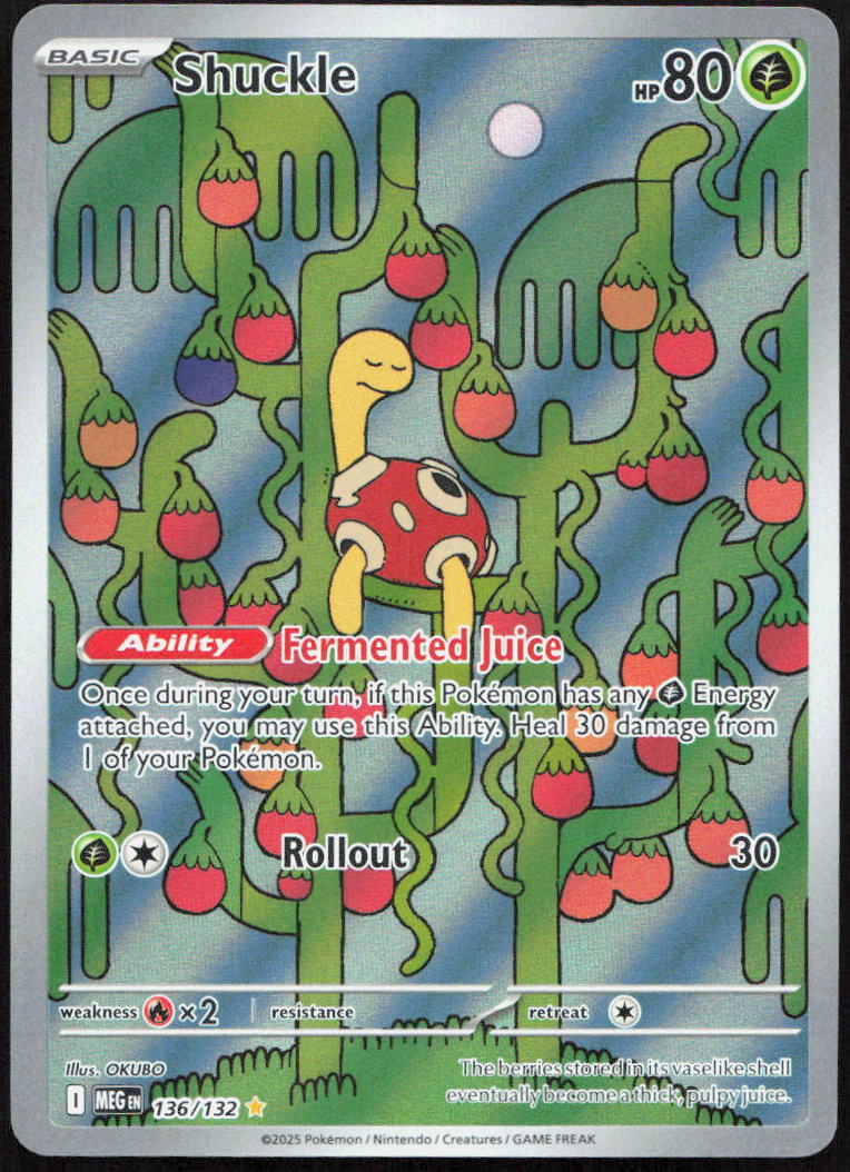 Shuckle 136/132 Illustration Rare Mega Evolution Pokemon