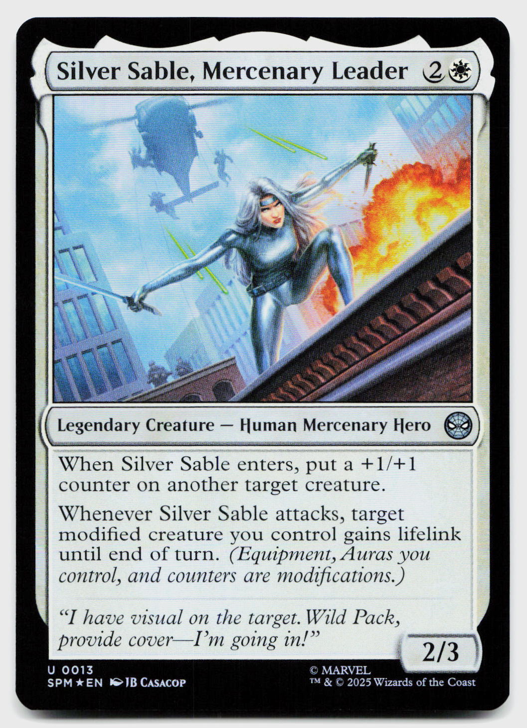 Silver Sable, Mercenary Leader 13 Marvel's Spider-Man Magic: The Gathering