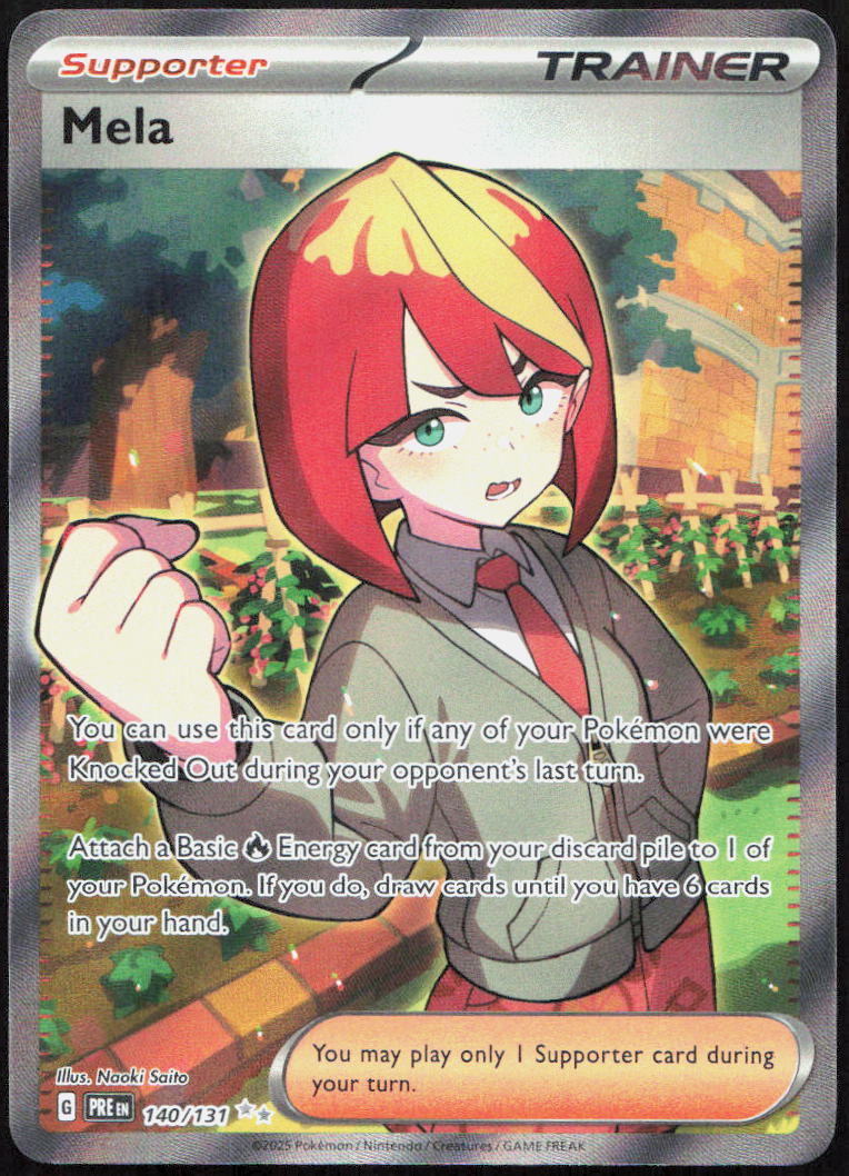 Mela 140/131 Holo Ultra Rare Prismatic Evolutions Pokemon