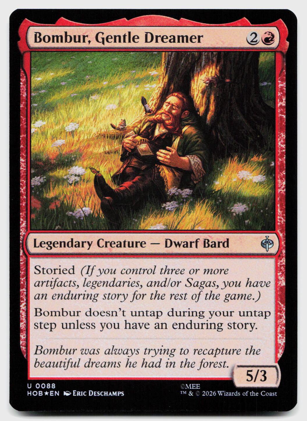Bombur, Gentle Dreamer 88 Uncommon The Hobbit Magic: The Gathering Foil