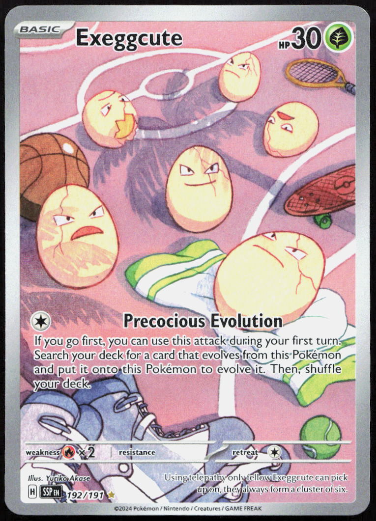 Exeggcute 192/191 Illustration Rare Surging Sparks Pokemon Holo