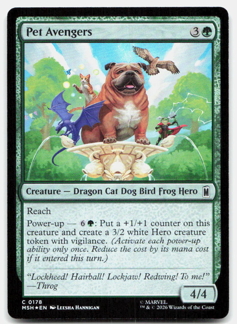 Pet Avengers 178 Common Marvel Super Heroes Magic: The Gathering