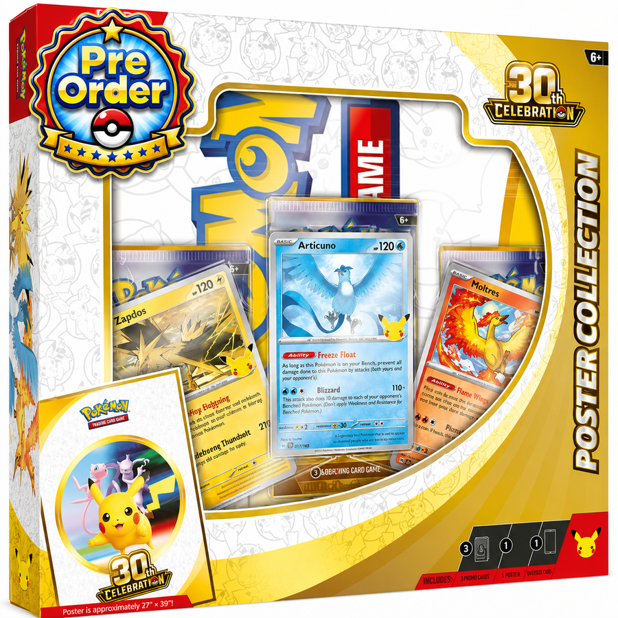 Pokémon TCG 30th Celebration Poster Collection Down Under Trading Cards