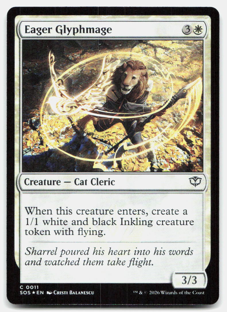 Eager Glyphmage 11 Common Secrets of Strixhaven Magic: The Gathering