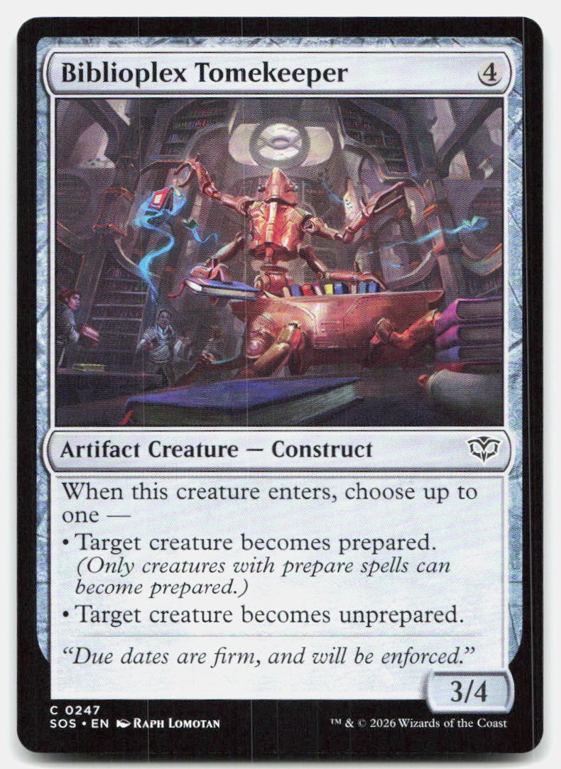 Biblioplex Tomekeeper 247 Common Secrets of Strixhaven Magic: The Gathering