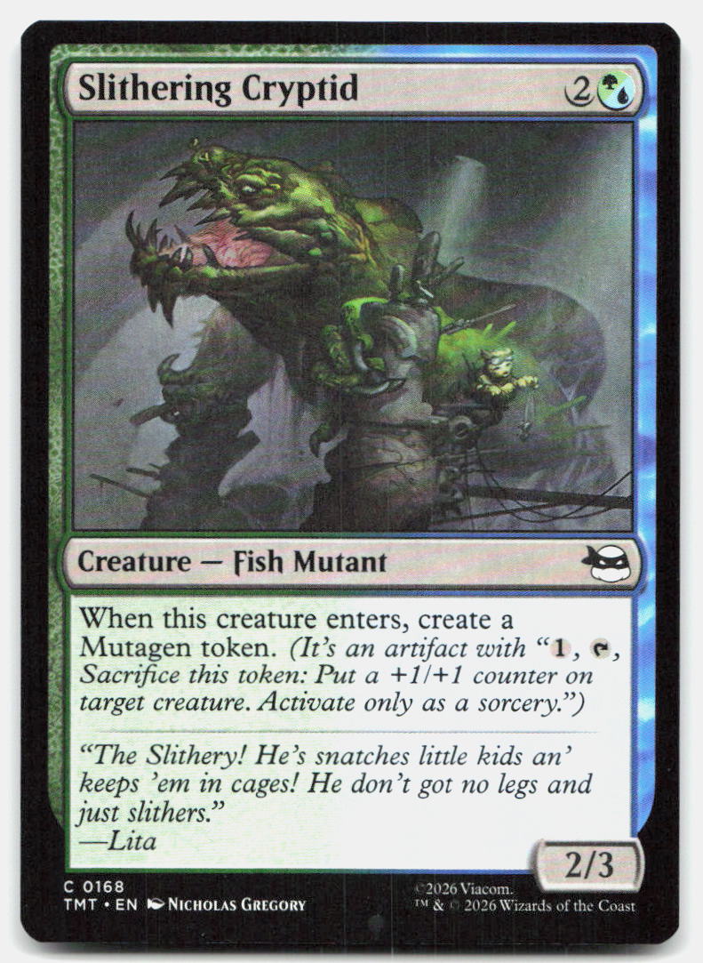 Slithering Cryptid 0168 Common Teenage Mutant Ninja Turtles Magic: The Gathering