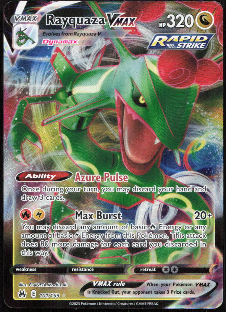 Rayquaza VMAX 101/159 Holo VMAX Rare Crown Zenith Pokémon