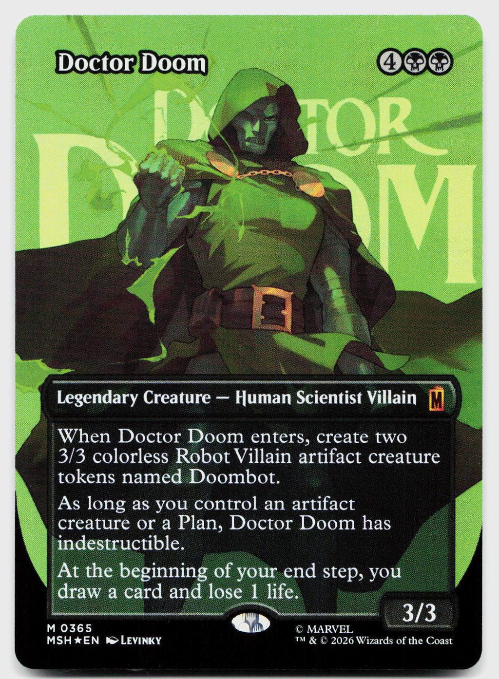 Doctor Doom (Borderless) (365) 365 Marvel Super Heroes Magic: The Gathering Foil