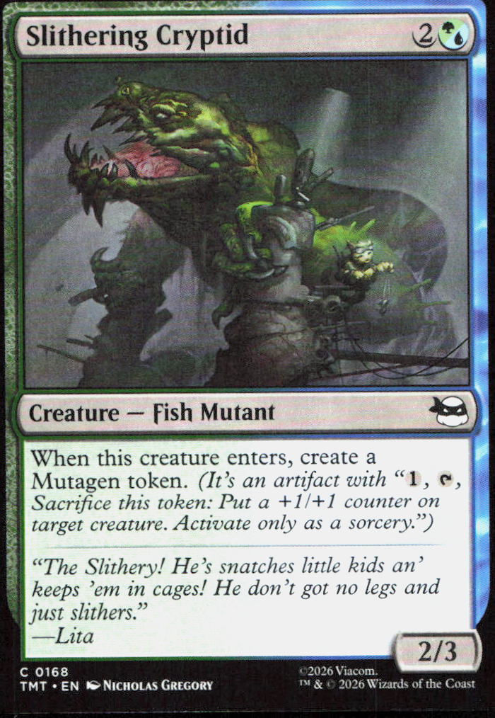 Slithering Cryptid 0168 Common Teenage Mutant Ninja Turtles Magic: The Gathering