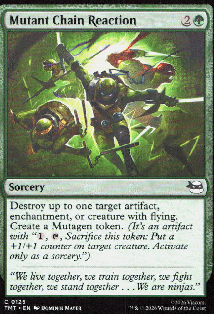 Mutant Chain Reaction 0125 Teenage Mutant Ninja Turtles Magic: The Gathering