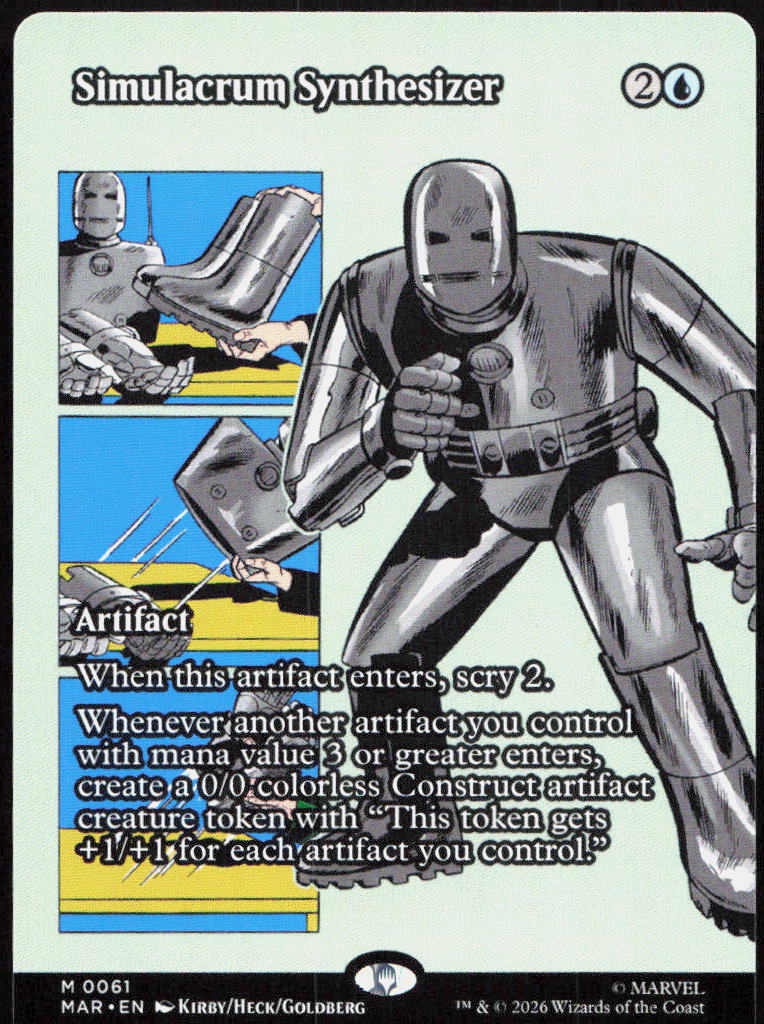 Simulacrum Synthesizer (Borderless) 61 Marvel Universe Eternal-Legal MTG
