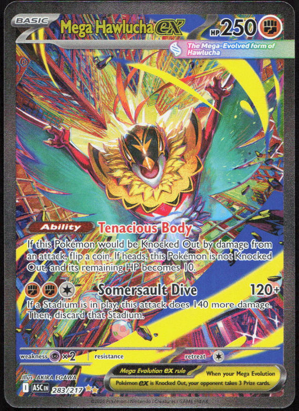 Mega Hawlucha ex 283/217 Special Illustration Rare Ascended Heroes Pokemon