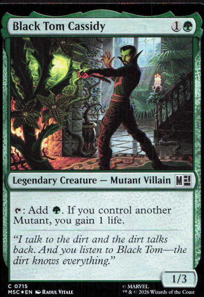 Black Tom Cassidy 715 Common Commander: Marvel Super Heroes Magic: The Gathering