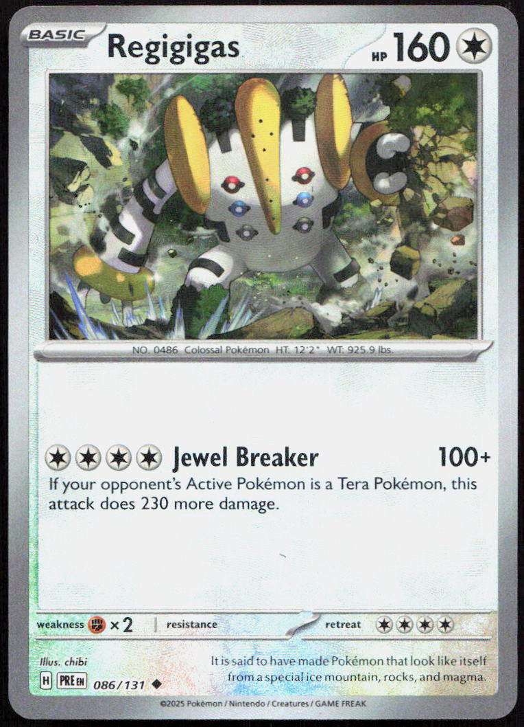 Regigigas 086/131 Uncommon Prismatic Evolutions Pokemon