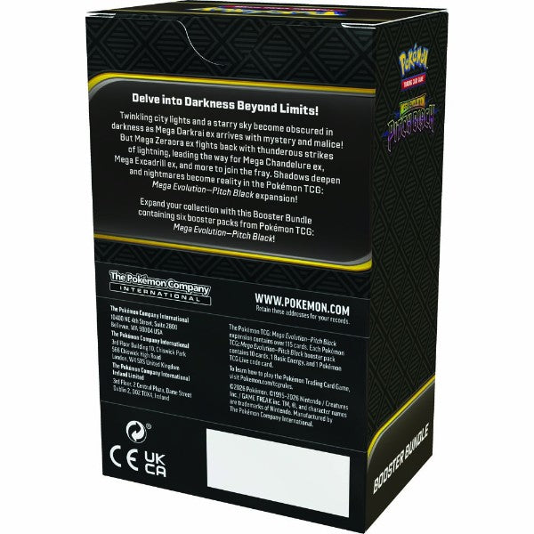 Pokemon TCG: Mega Evolution Pitch Black Booster Bundle (Preorder product) Release date is Friday 17th July 2026