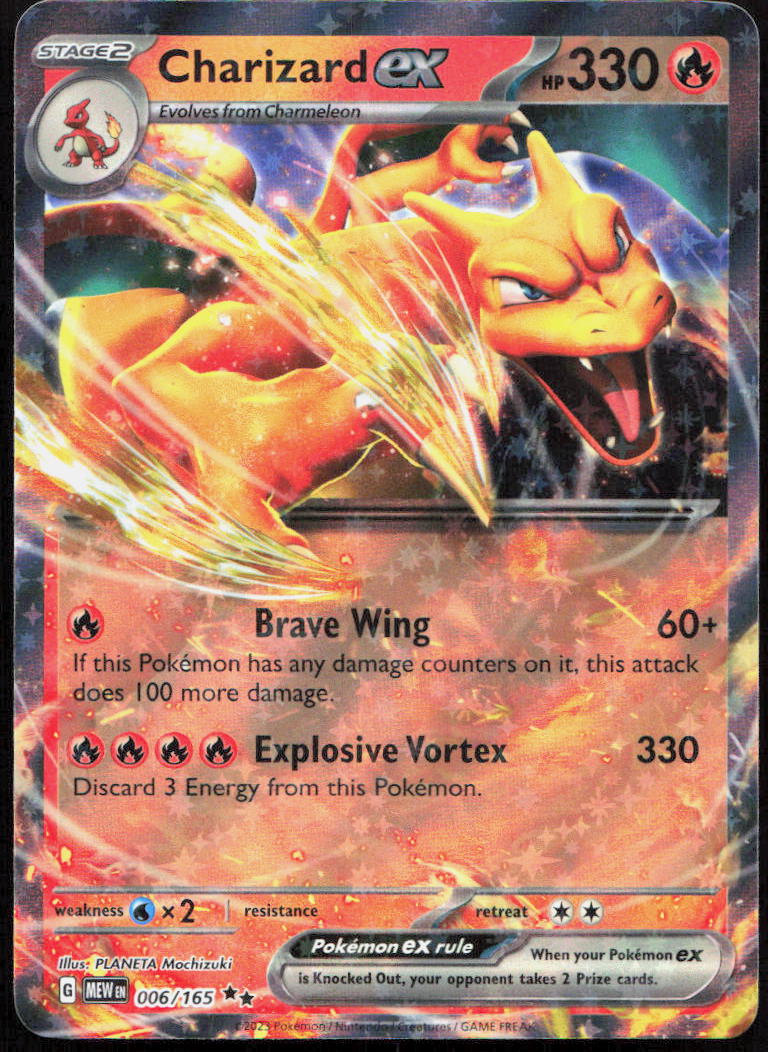Charizard ex 006/165 Double Rare 151 Pokemon Holo