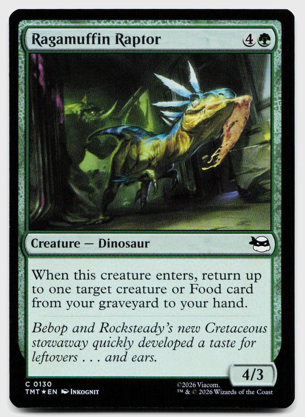 Ragamuffin Raptor 0130 Teenage Mutant Ninja Turtles Magic: The Gathering Foil