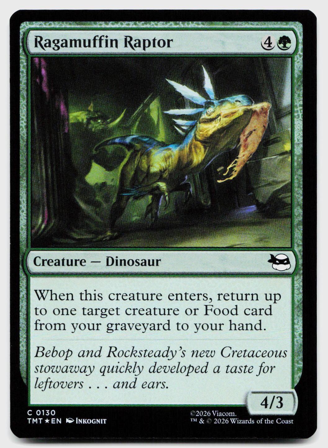 Ragamuffin Raptor 0130 Teenage Mutant Ninja Turtles Magic: The Gathering Foil