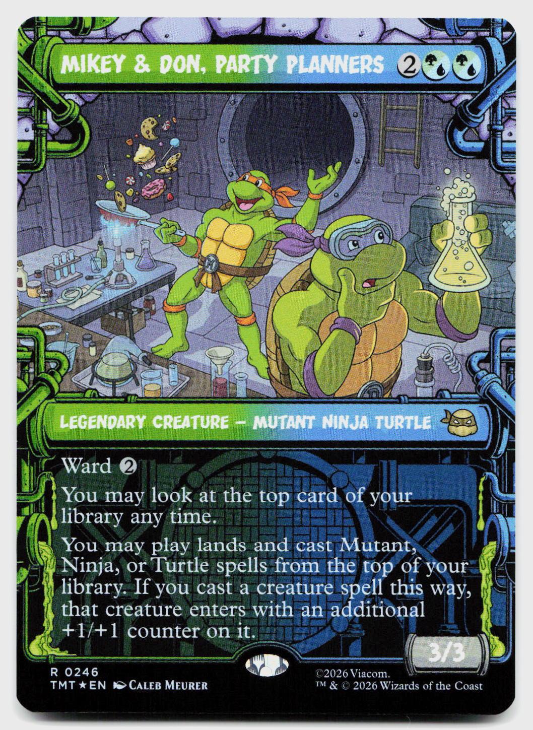 Mikey & Don, Party Planners (Showcase) 0246 TMNT MTG Foil