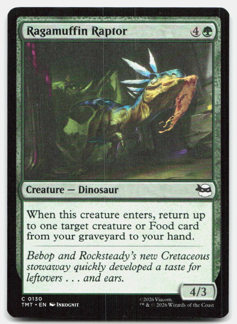 Ragamuffin Raptor 0130 Common Teenage Mutant Ninja Turtles Magic: The Gathering