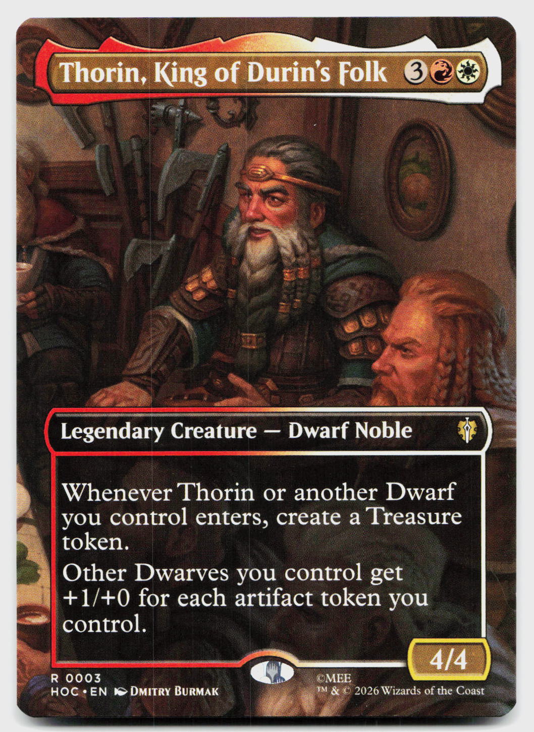 Thorin Oakenshield (Borderless) 202 Uncommon The Hobbit Magic: The Gathering