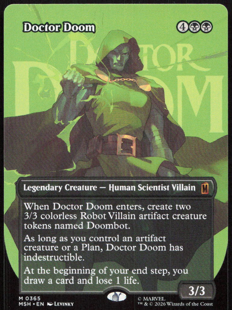 Doctor Doom (Borderless) (365) 365 Marvel Super Heroes Magic: The Gathering