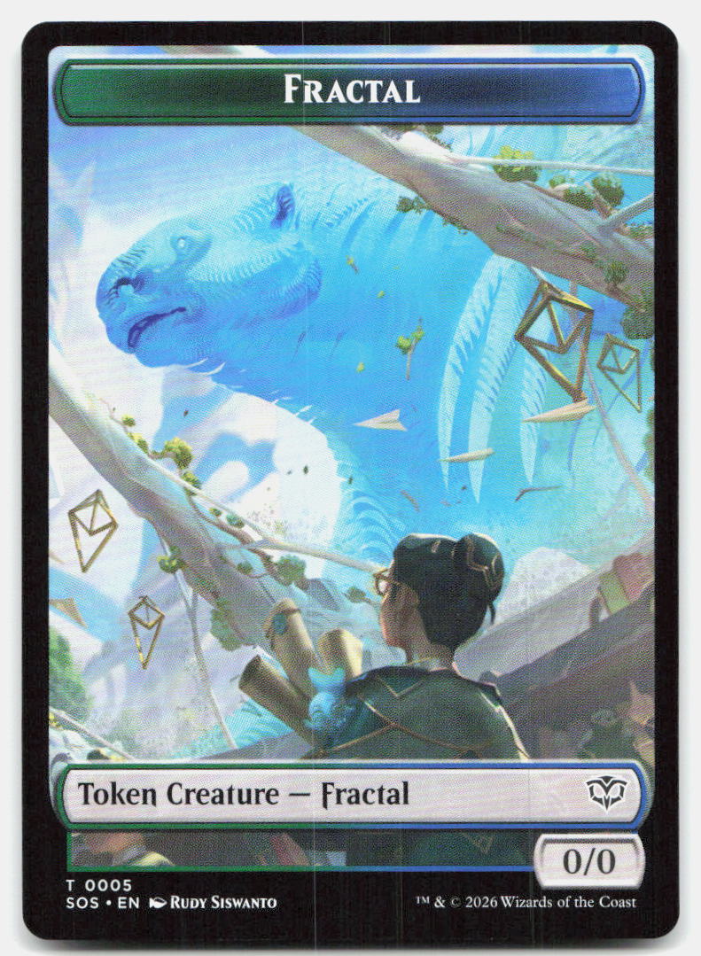Fractal (0005) Spirit (0011) Double-Sided Token 5 - 11 Secrets of Strixhaven MTG