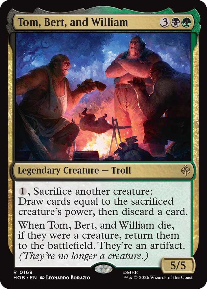 Tom, Bert, and William 169 Rare The Hobbit Magic: The Gathering