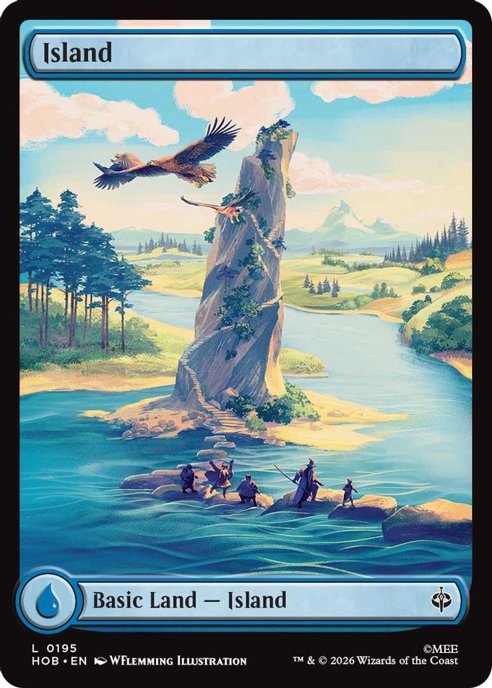 Island (0195) 195 Land The Hobbit Magic: The Gathering