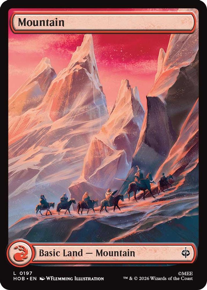 Mountain (0197) 197 Land The Hobbit Magic: The Gathering