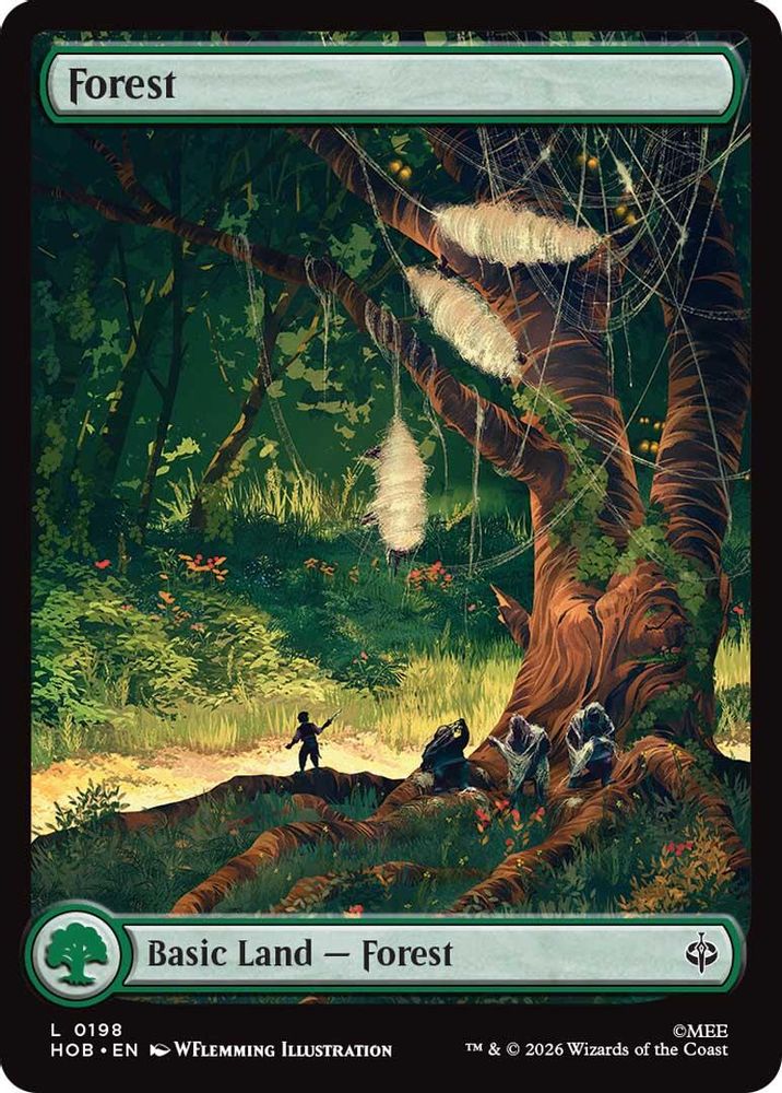 Forest (0198) 198 Land The Hobbit Magic: The Gathering
