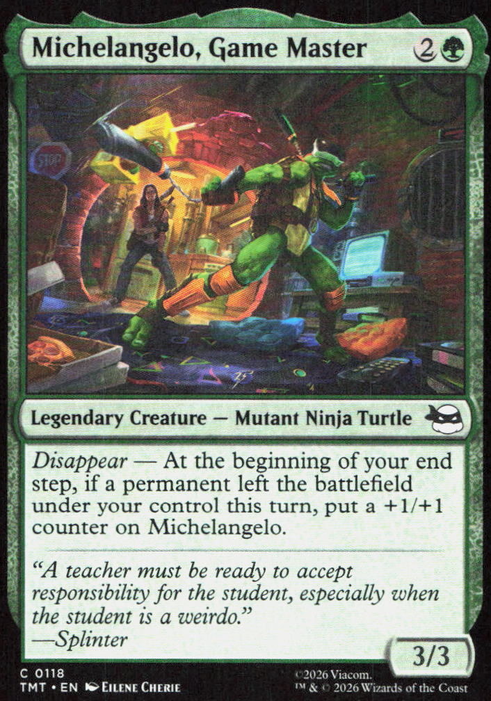 Michelangelo, Game Master 0118 Teenage Mutant Ninja Turtles Magic: The Gathering