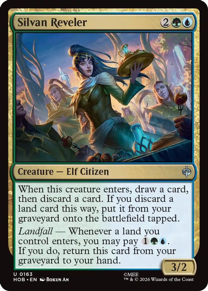 Silvan Reveler 163 Uncommon The Hobbit Magic: The Gathering
