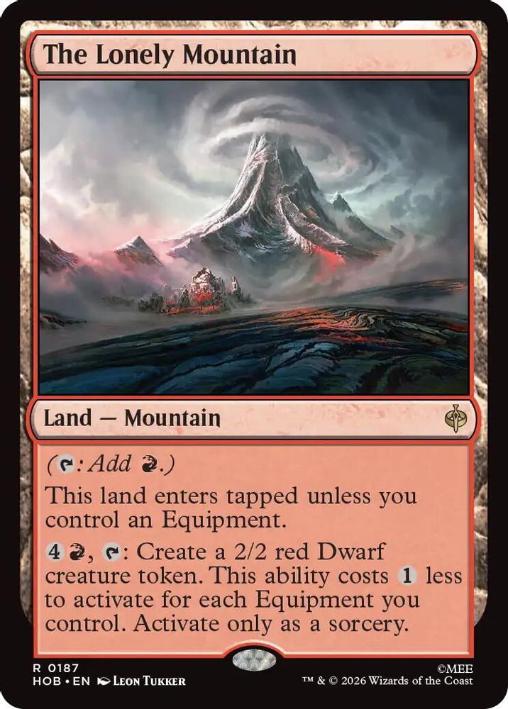 The Lonely Mountain 187 Rare The Hobbit Magic: The Gathering