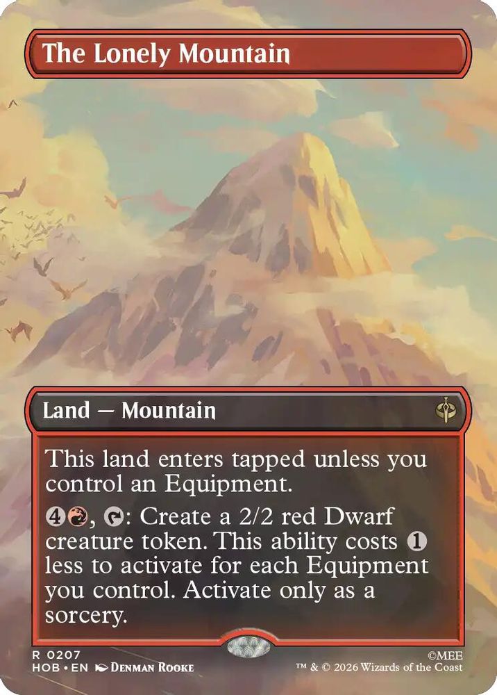 The Lonely Mountain (Borderless) (0207) 207 Rare The Hobbit Magic: The Gathering