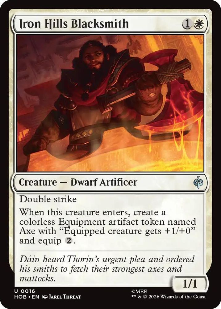 Iron Hills Blacksmith 16 Uncommon The Hobbit Magic: The Gathering
