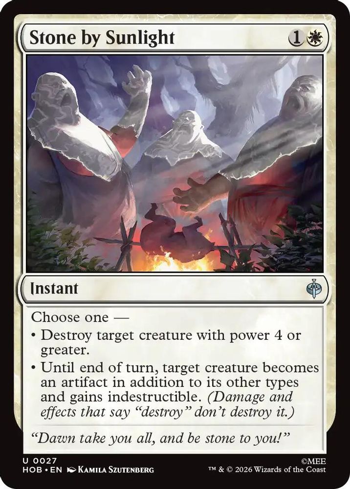 Stone by Sunlight 27 Uncommon The Hobbit Magic: The Gathering