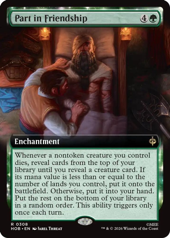Part in Friendship (Extended Art) 308 Rare The Hobbit Magic: The Gathering
