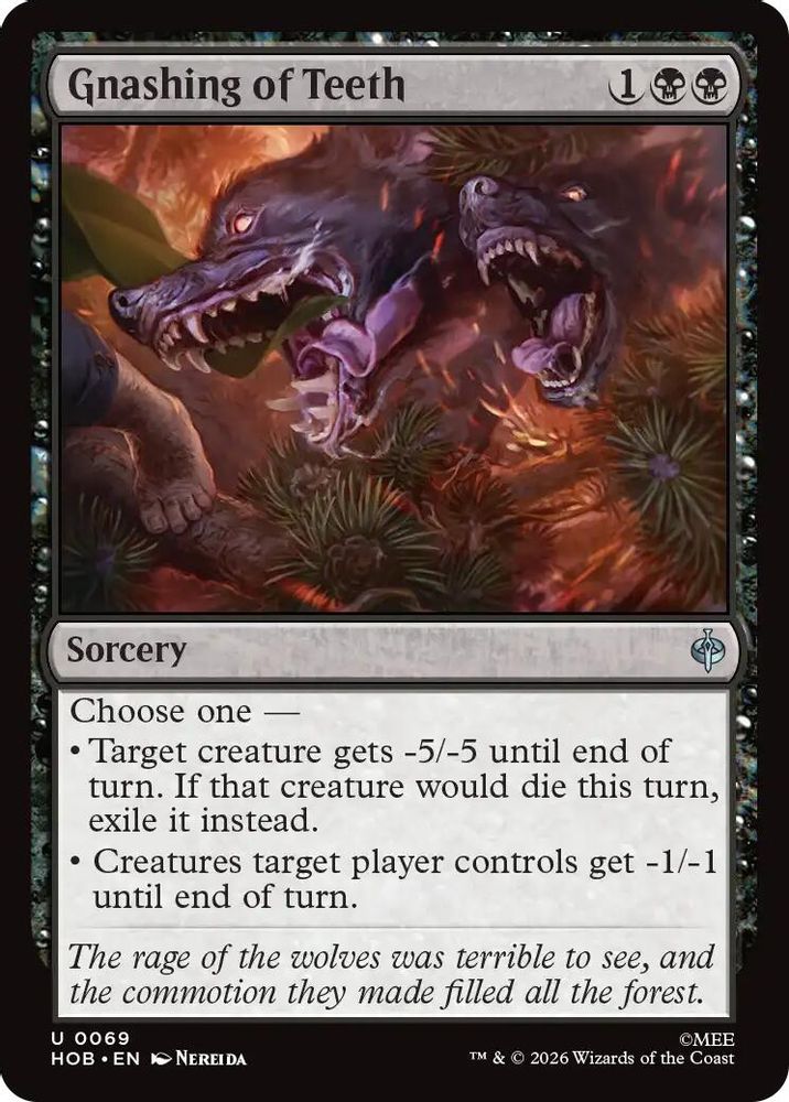 Gnashing of Teeth 69 Uncommon The Hobbit Magic: The Gathering