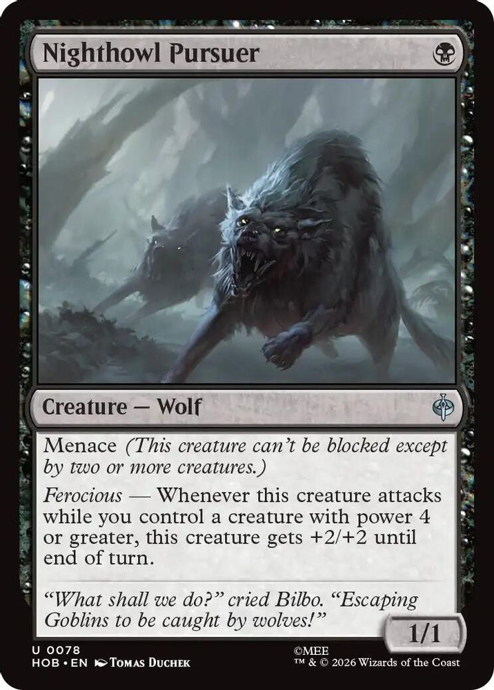 Nighthowl Pursuer 78 Uncommon The Hobbit Magic: The Gathering