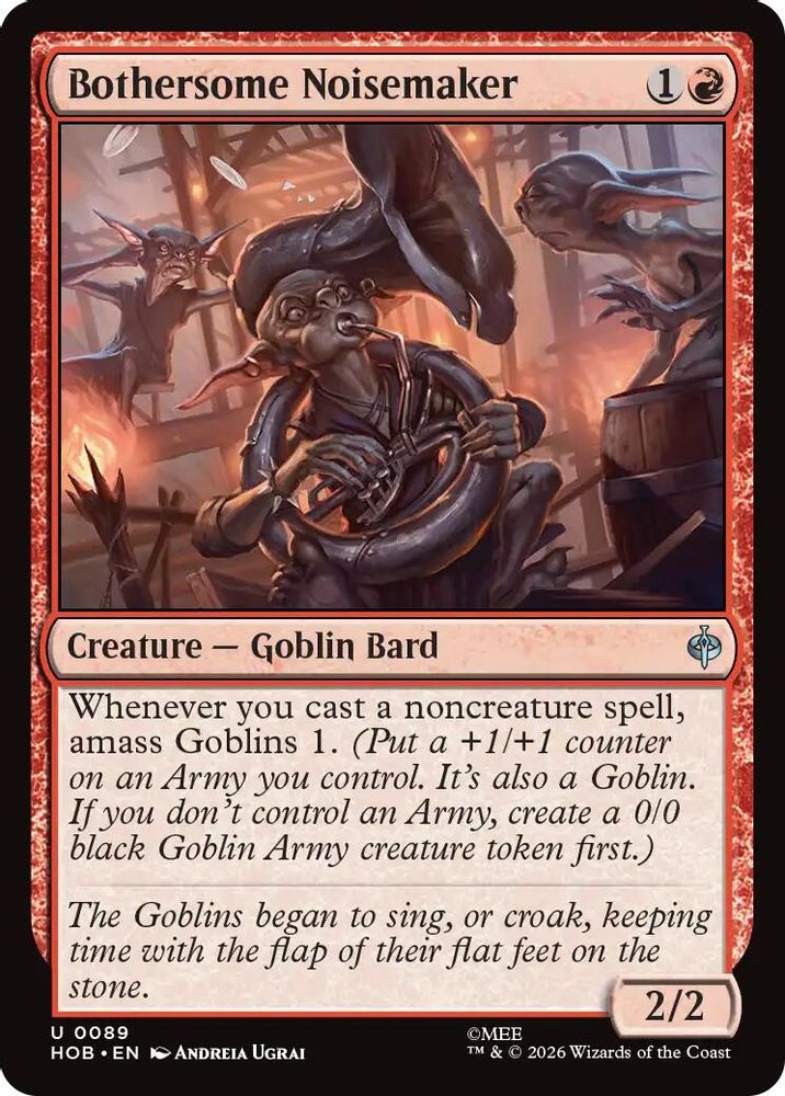 Bothersome Noisemaker 89 Uncommon The Hobbit Magic: The Gathering