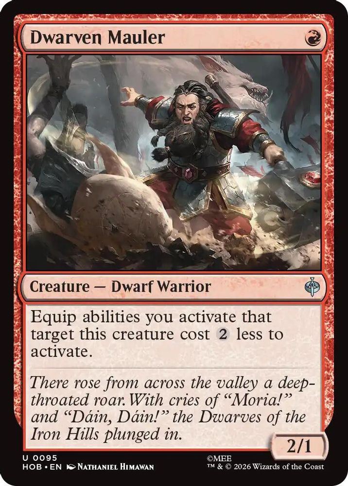 Dwarven Mauler 95 Uncommon The Hobbit Magic: The Gathering