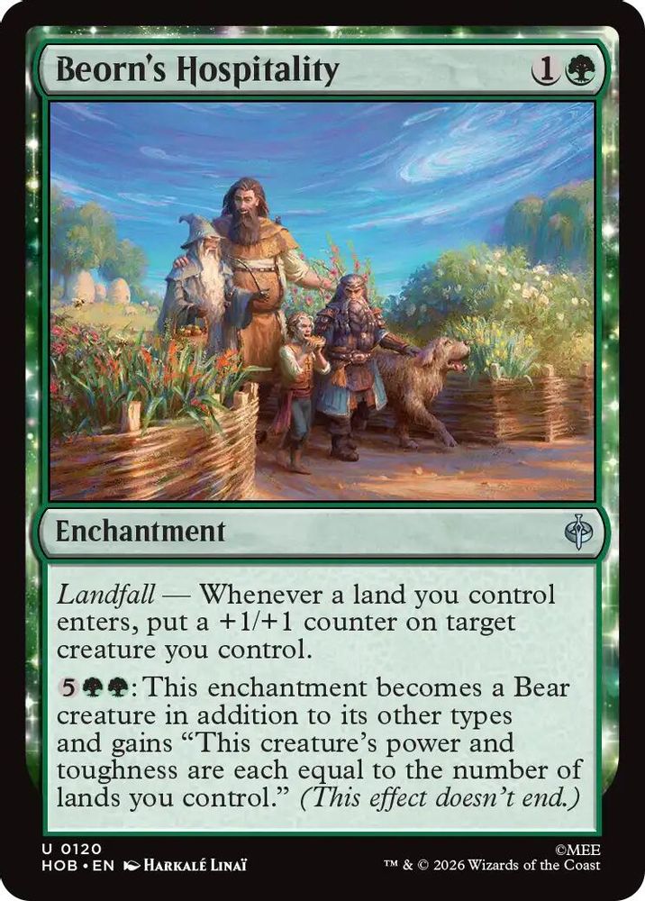 Beorn's Hospitality 120 Uncommon The Hobbit Magic: The Gathering