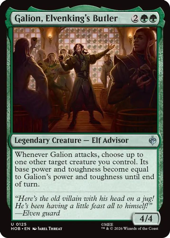 Galion, Elvenking's Butler 125 Uncommon The Hobbit Magic: The Gathering