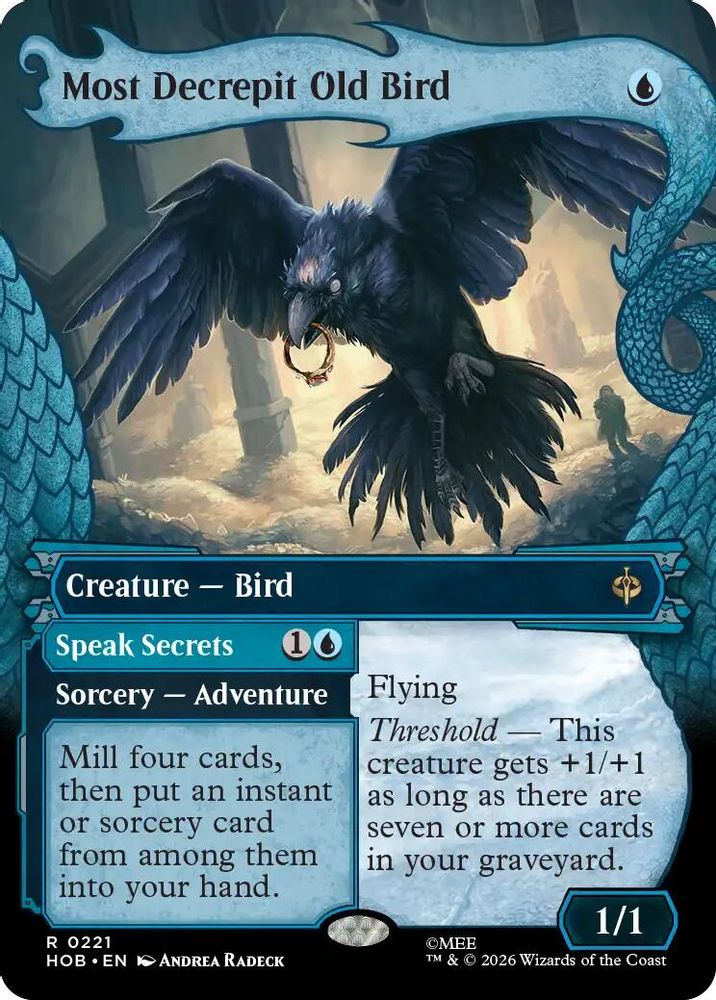 Most Decrepit Old Bird (Showcase) 221 Rare The Hobbit Magic: The Gathering